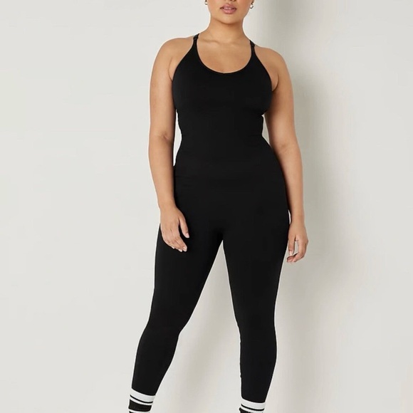PINK Victoria's Secret Pants - PINK Victoria's Secret Black Racerback Jumpsuit